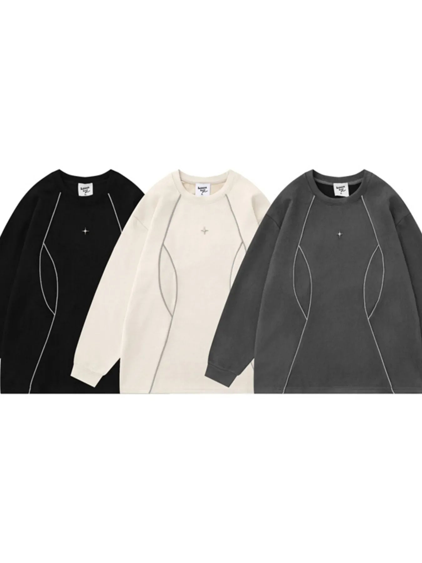 Men's Round Neck Long Sleeve Top - tif-shop24.de