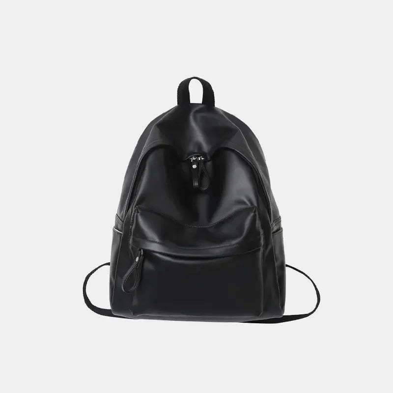 PU Leather Zip Backpack Bag - tif-shop24.de