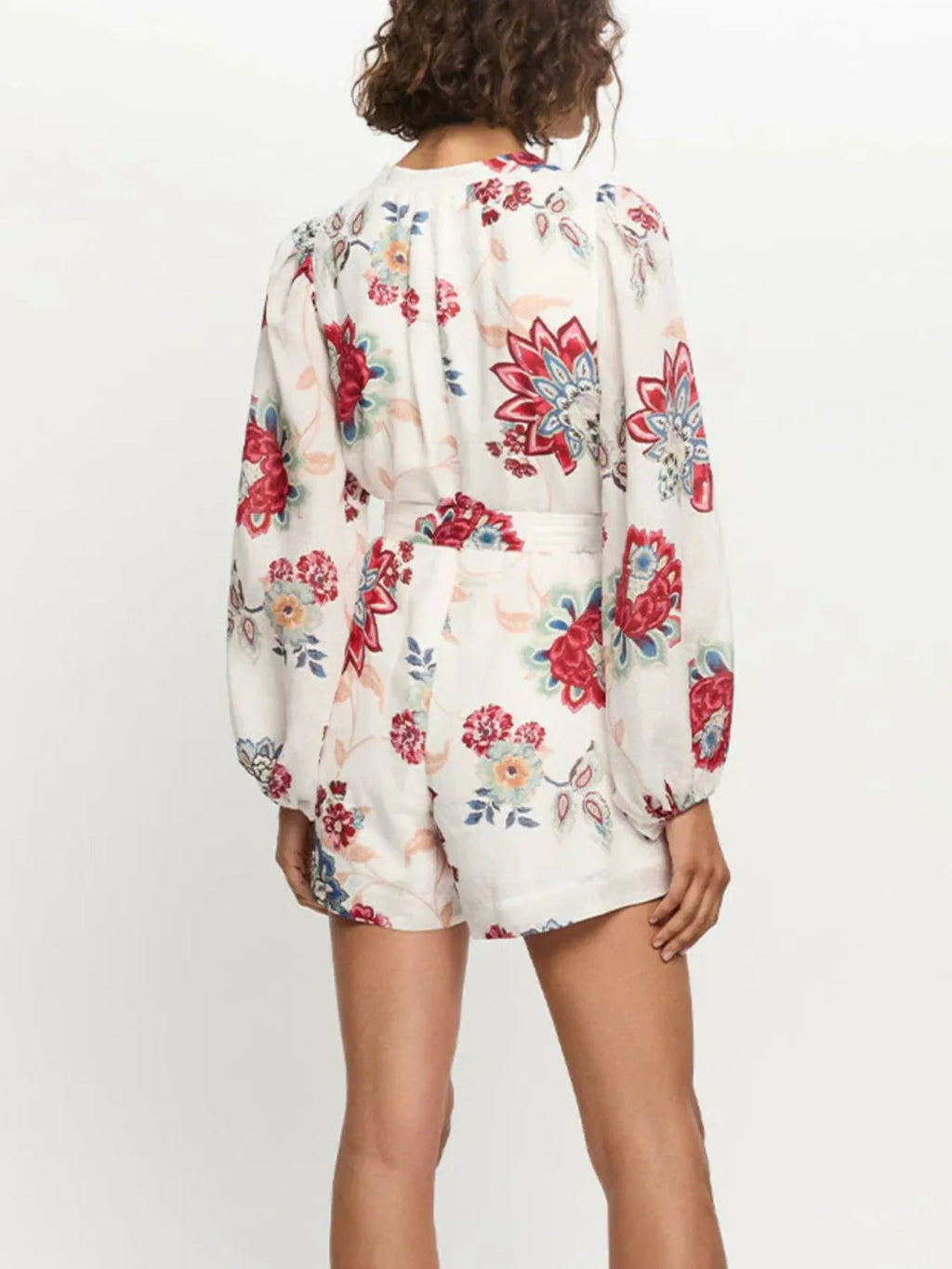 Floral Print Long Sleeve Romper - tif-shop24.de