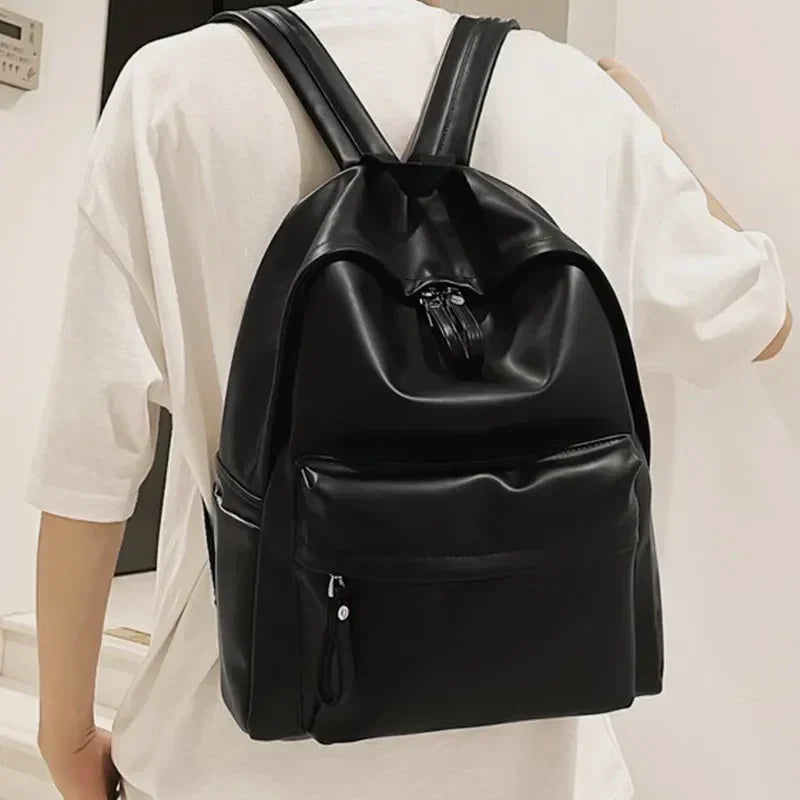 PU Leather Zip Backpack Bag - tif-shop24.de
