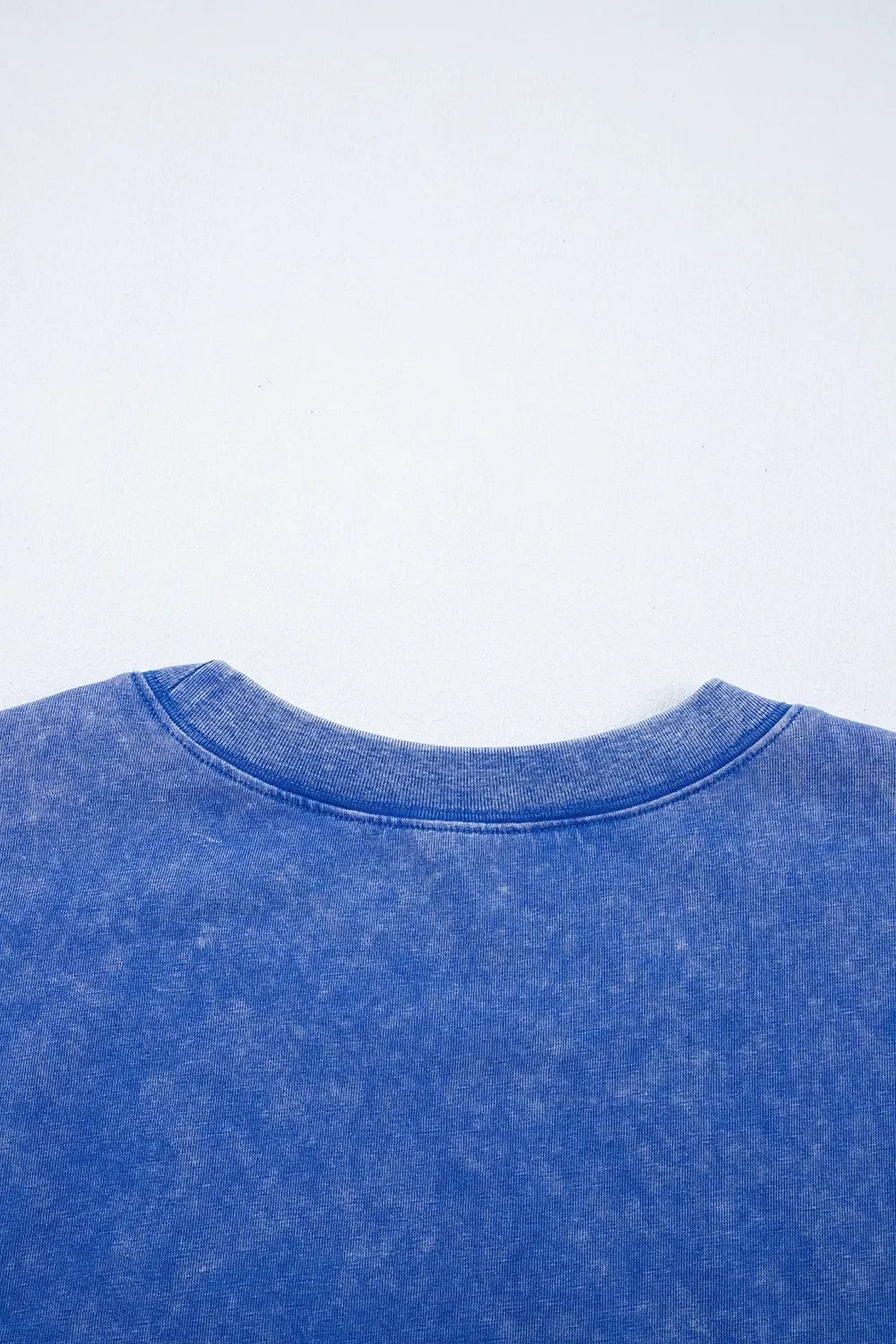 Acid Wash Star Patched Rolled Trim Top and Pants Set - tif-shop24.de