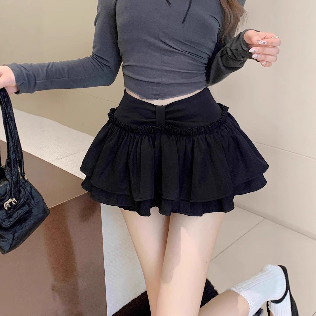 Big Size Sweet Sexy Style Women's Mini Skirt, High Waist Layered Puff Skirt with Anti-See-Through Design, Spring/Summer Fashion