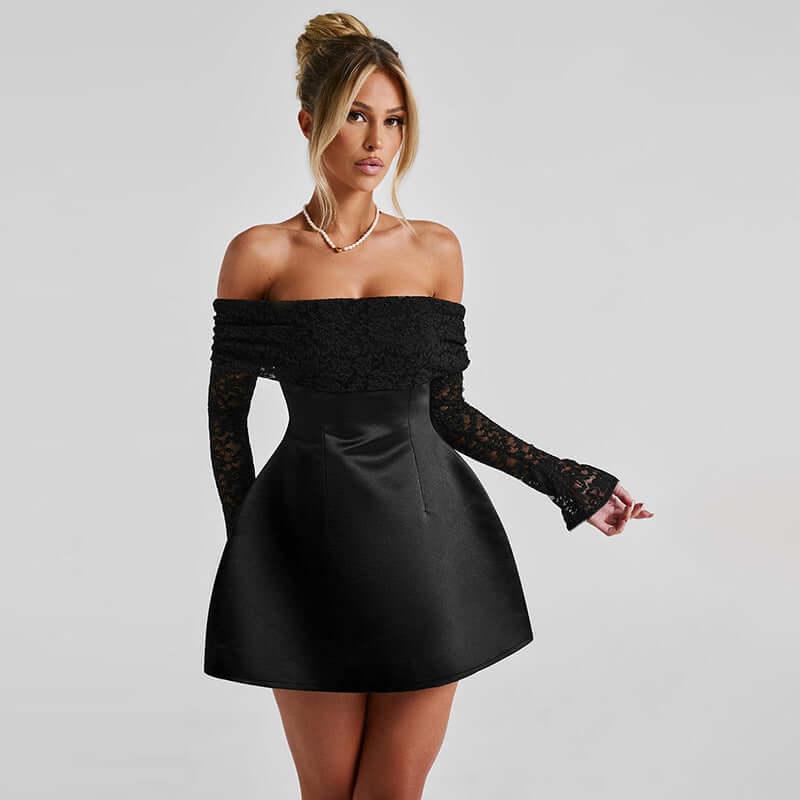 One Shoulder Spitzenkleid Damen - Eleganz & Stil für besondere Anlässe - tif-shop24.de