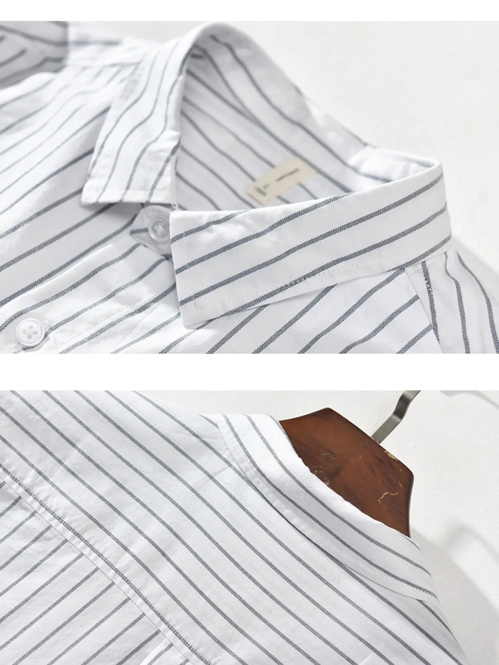 Men's Plus Size Striped Button Up Long Sleeve Shirt - tif-shop24.de