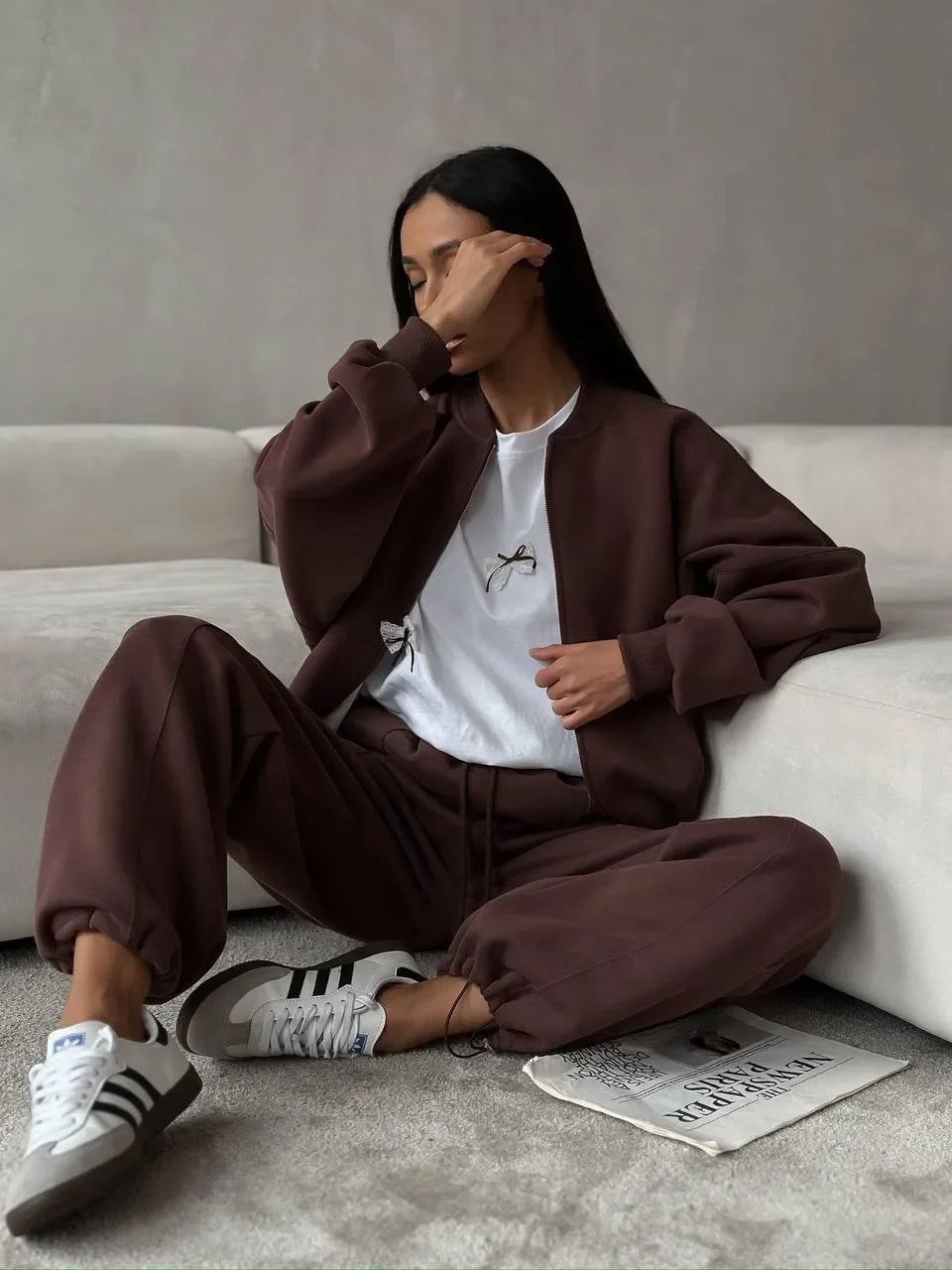 Bow Round Neck Oversized T-Shirt - tif-shop24.de
