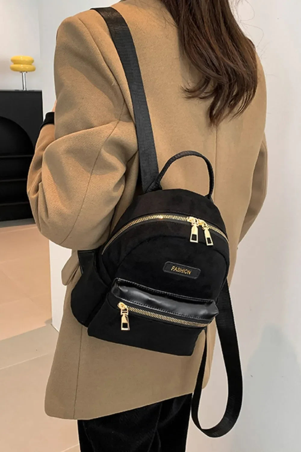 Suede Adjustable Strap Backpack Bag - tif-shop24.de