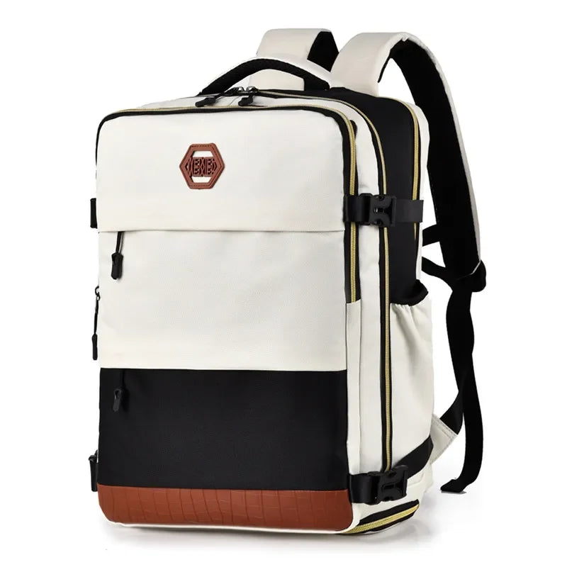 Color Block Multi-Pockets Backpack Bag - tif-shop24.de
