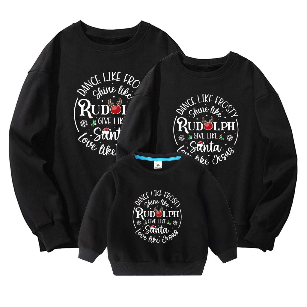 Partner-Look Hoodie Baumwolle T-Shirt Familie Weihnachten 