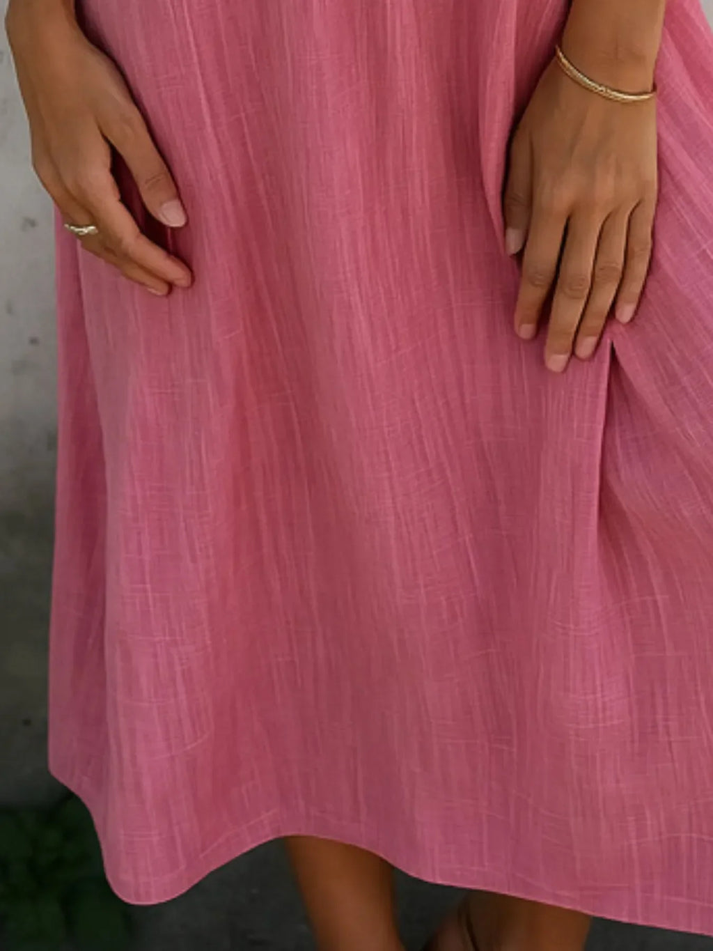 Full Size Short Sleeve Shirt Dress with Collar Plus Size - tif-shop24.de