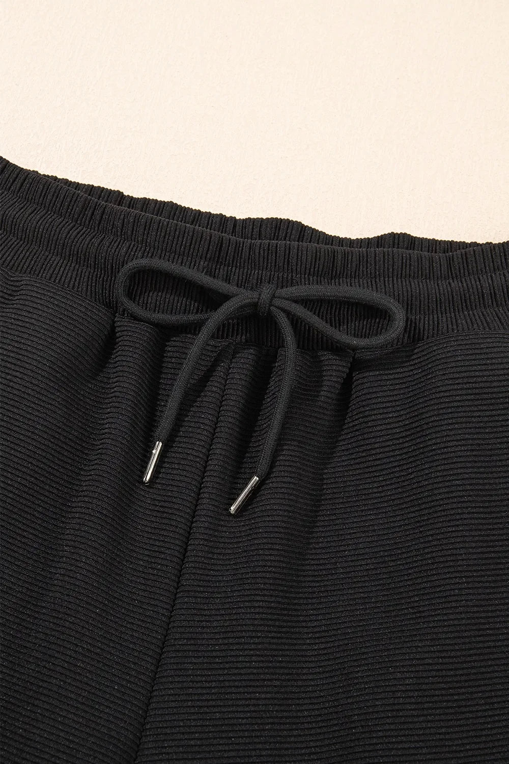 Textured Ruffled Sleeve Zipped Top and Wide Leg Pants Set - tif-shop24.de