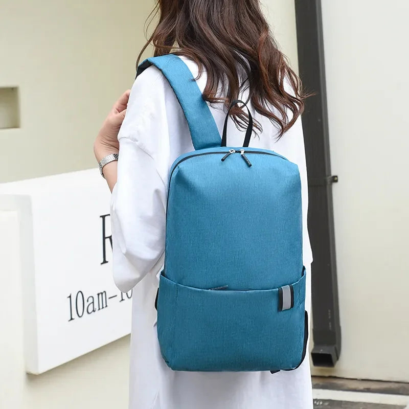 Solid Color Nylon Backpack Bag - tif-shop24.de