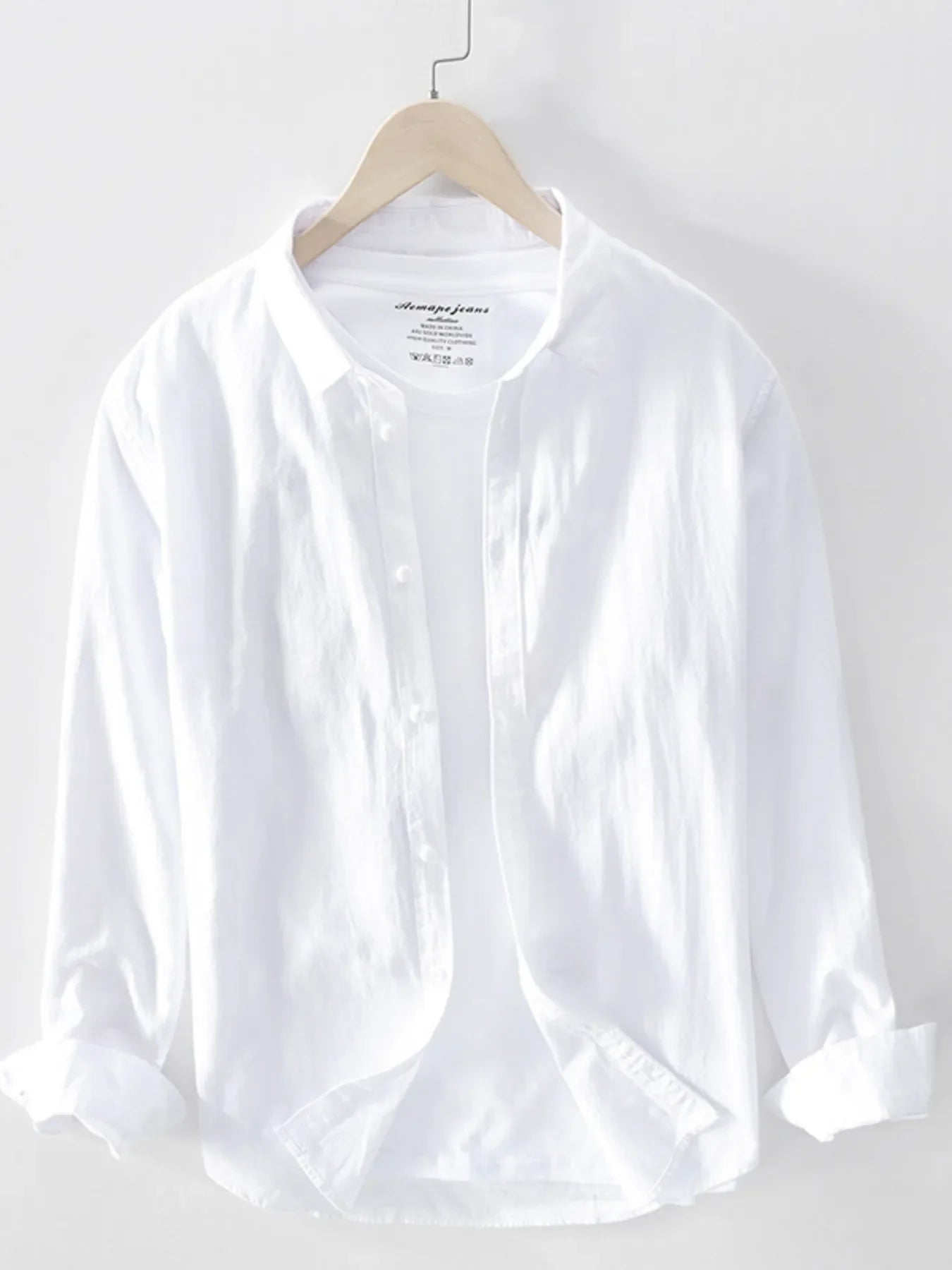 Men's Plus Size Long Sleeve Button-Up Shirt - tif-shop24.de