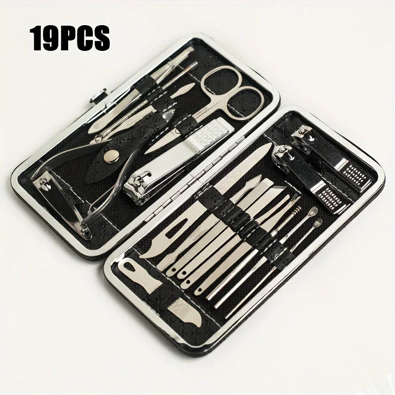 Professionelles Maniküre- Und Pediküre-Set, Nagelknipser, Nagelschneider, Nagelfeilen, Ohrlöffel, Beauty-Tools, Pflegeset Mit Tragbarem Koffer, Für Die Nagelpflege, Für Haushalt Und Reisen | tif-shop24.de