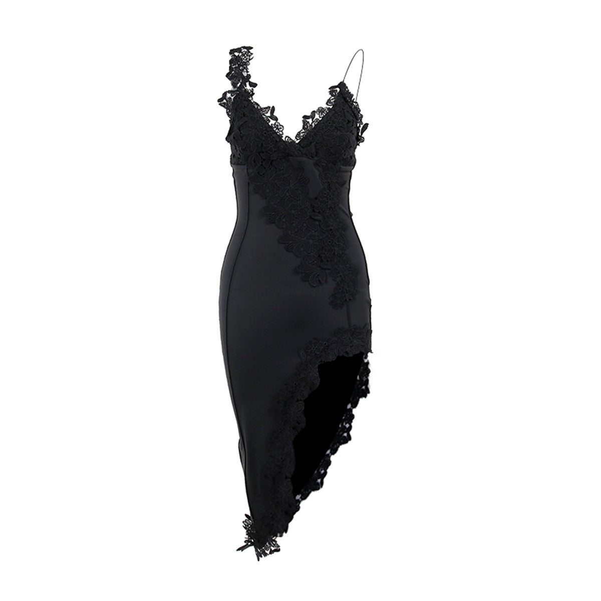 Style Sexy Deep V Neck Strap Dress Fitted Bodice Backless Party Chic Bodycon Mini Dress