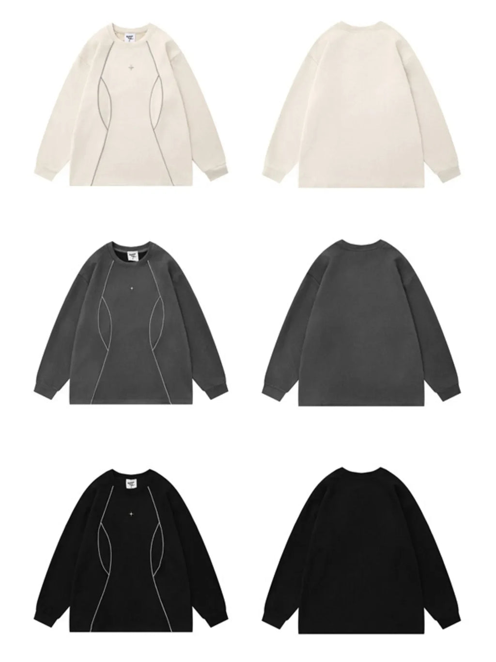 Men's Round Neck Long Sleeve Top - tif-shop24.de