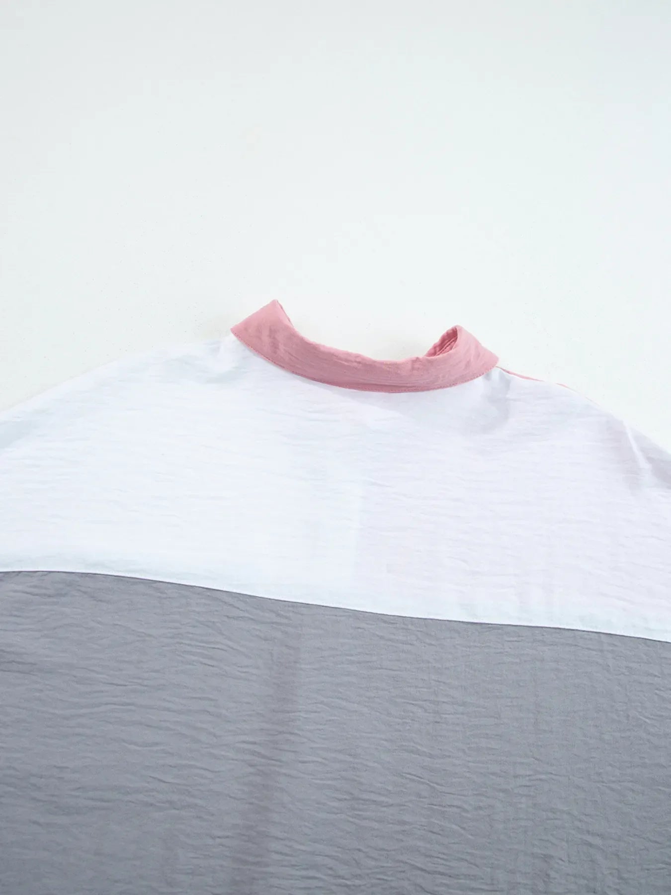 Color Block Oversized Button-Up Shirt with Chest Pocket - tif-shop24.de