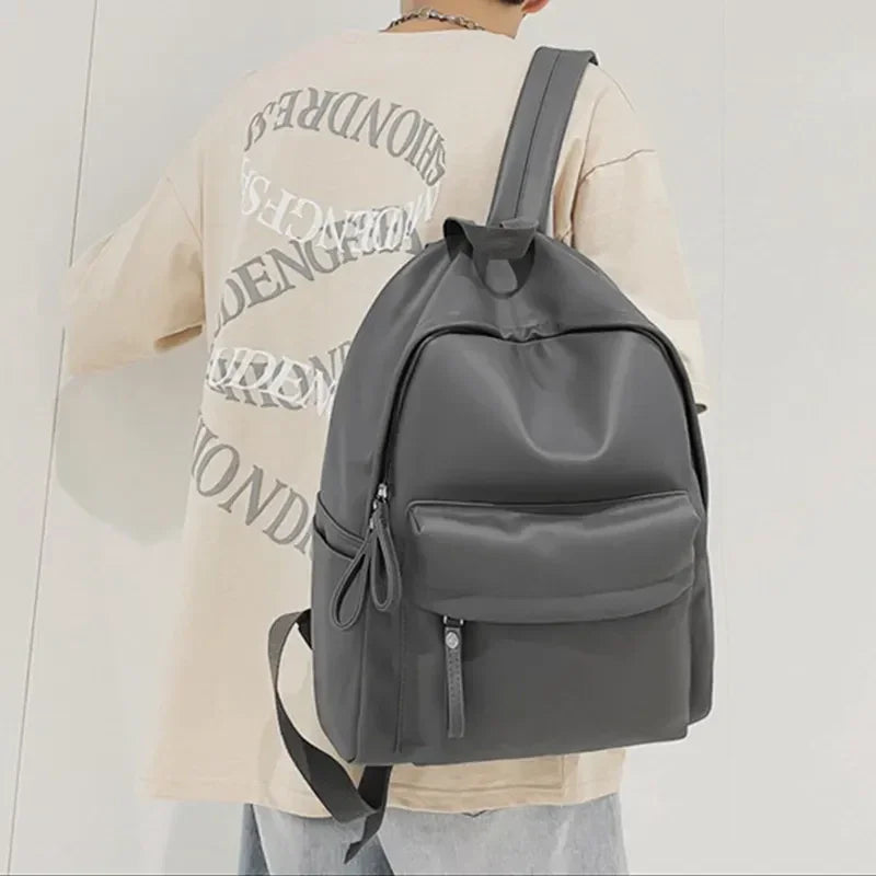 PU Leather Zip Backpack Bag - tif-shop24.de