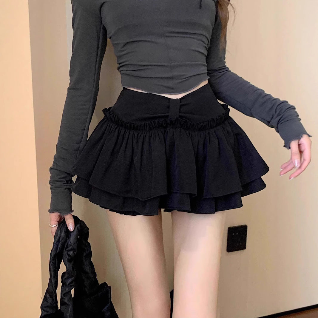 Big Size Sweet Sexy Style Women's Mini Skirt, High Waist Layered Puff Skirt with Anti-See-Through Design, Spring/Summer Fashion
