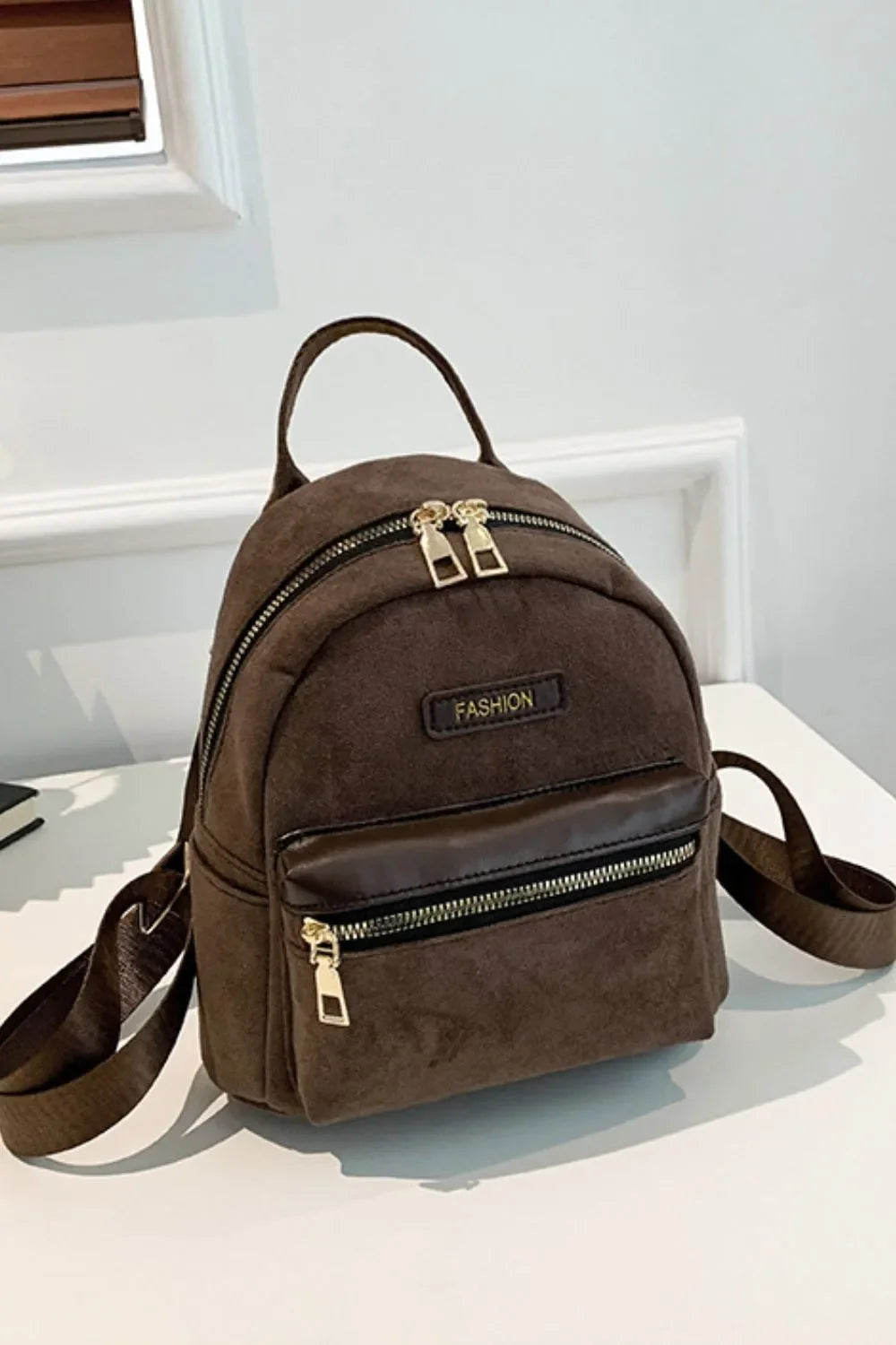 Suede Adjustable Strap Backpack Bag - tif-shop24.de