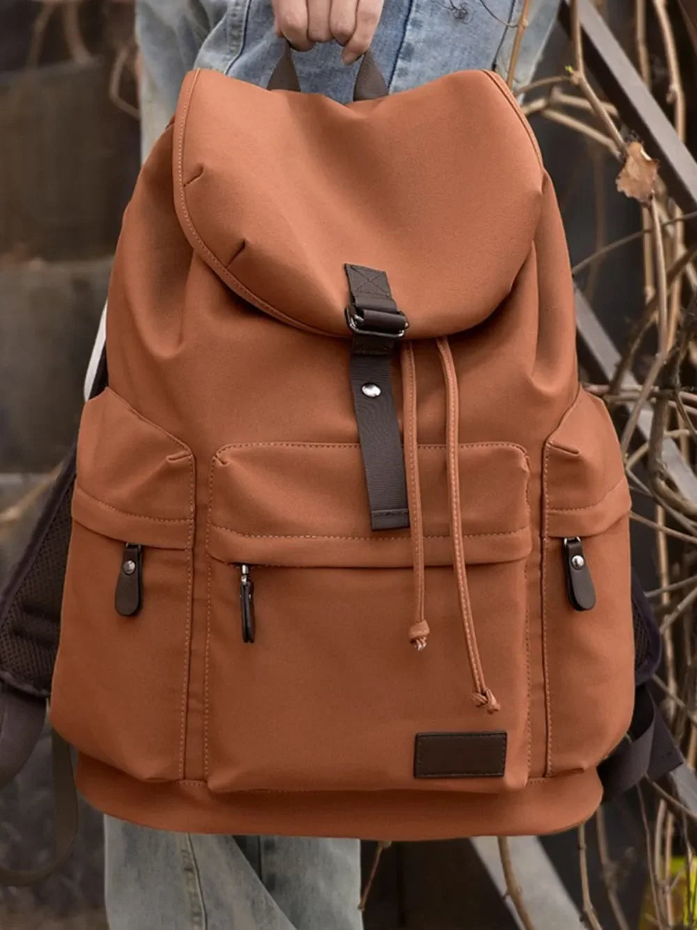 Multi Pockets Adjustable Strap Canvas Backpack Bag - tif-shop24.de