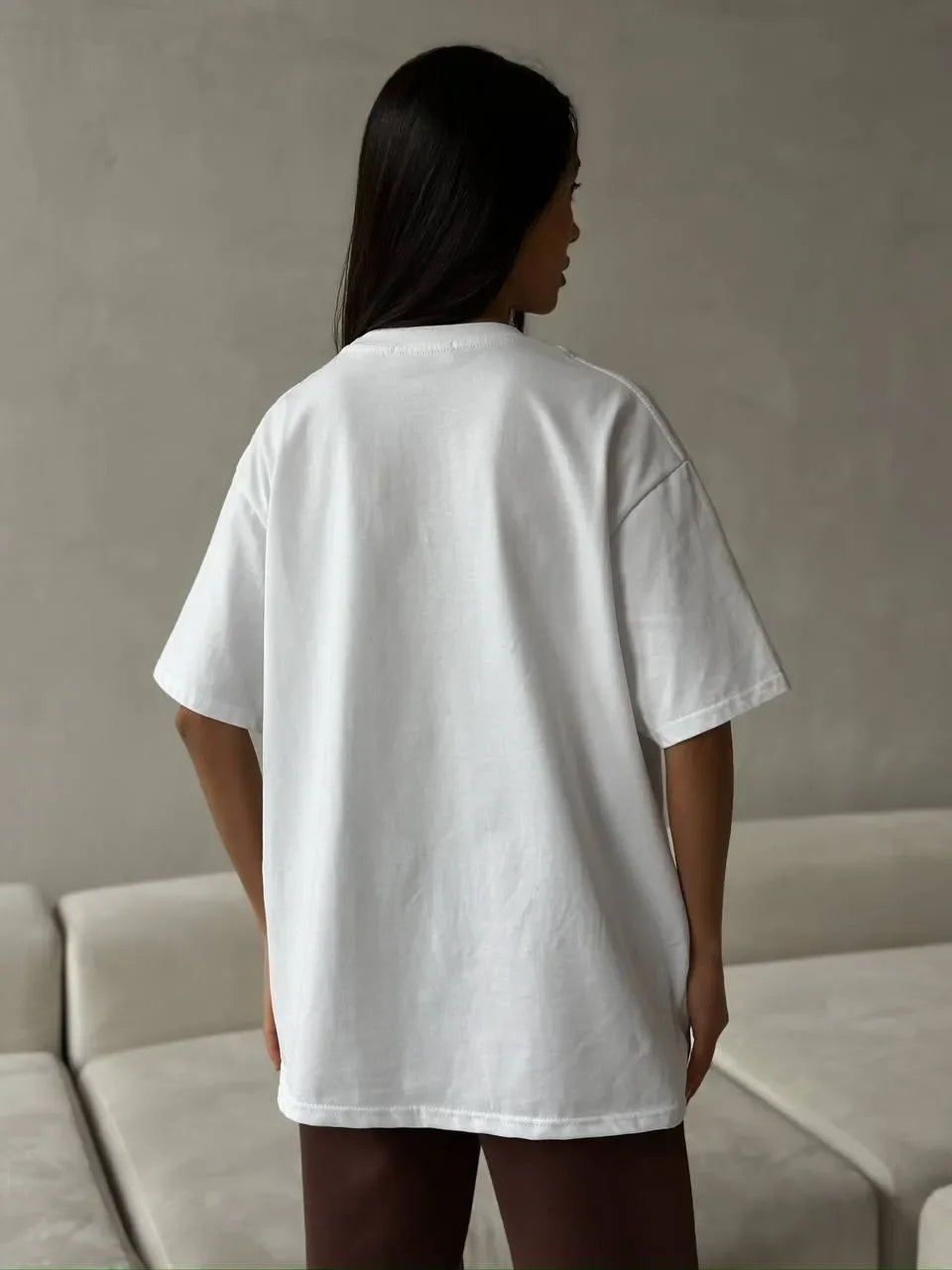 Bow Round Neck Oversized T-Shirt - tif-shop24.de