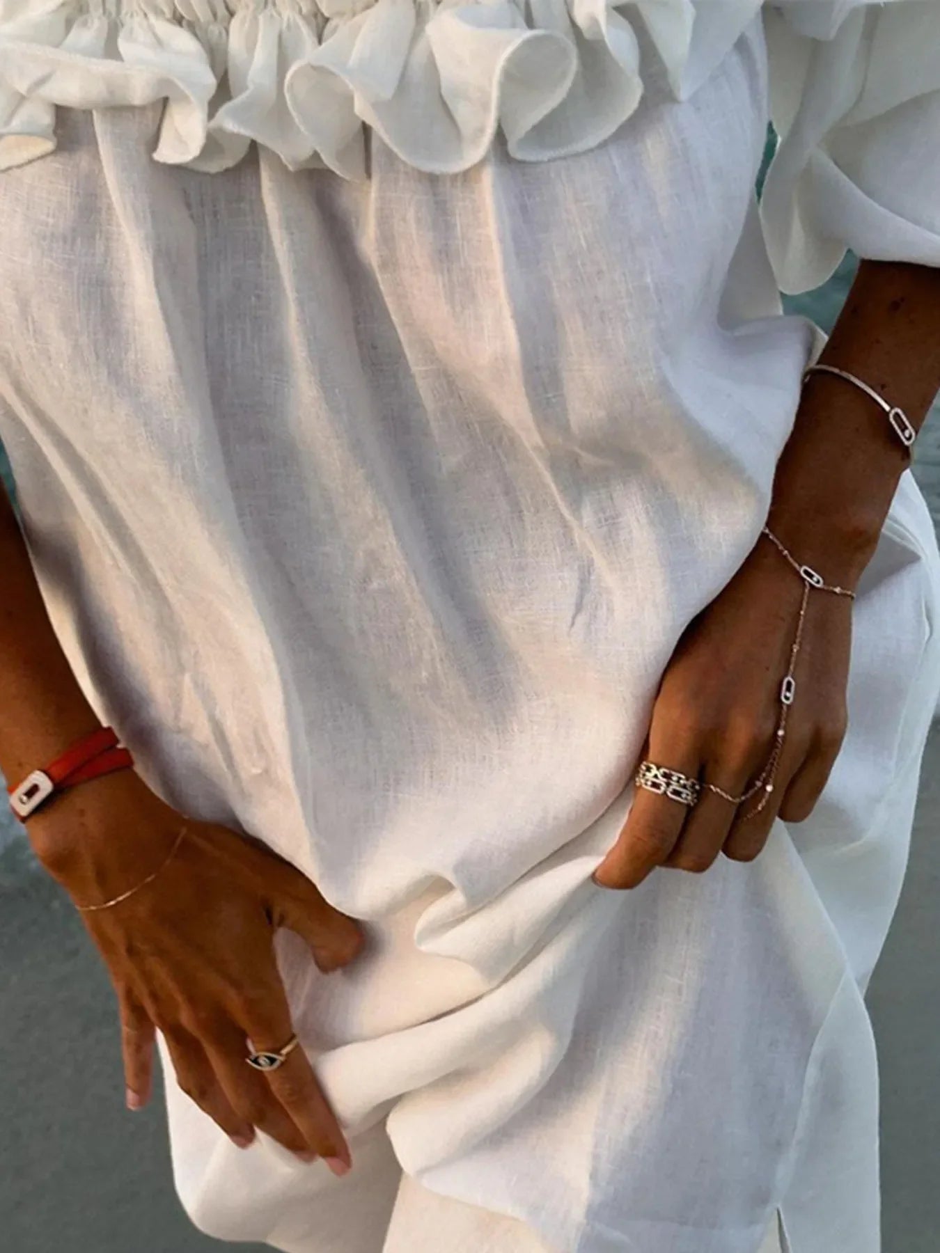 Side Slit Off-Shoulder Dress - tif-shop24.de