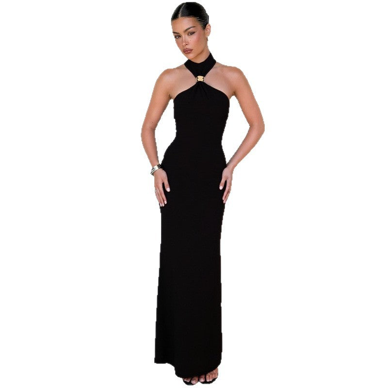 Sleeveless slit dress women's bag hip dress tifshop24