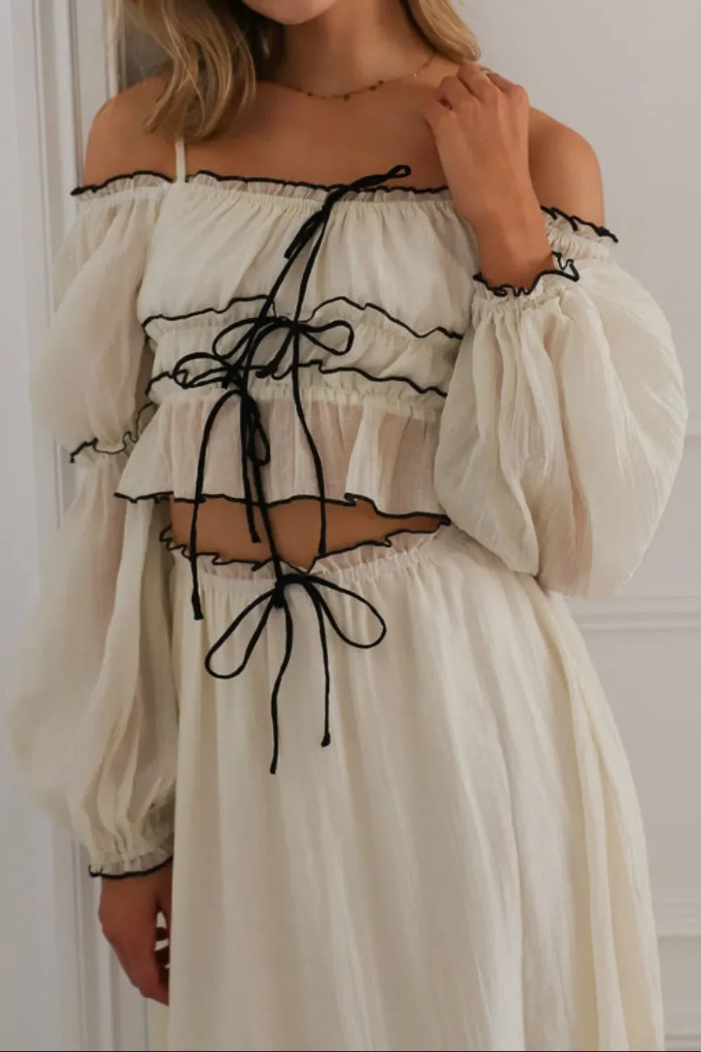 Off-Shoulder Top and Skirt Set - tif-shop24.de