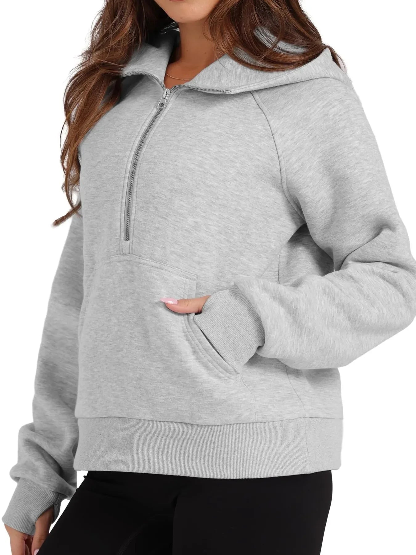 Half-Zip Hoodie with Kangaroo Pocket - tif-shop24.de