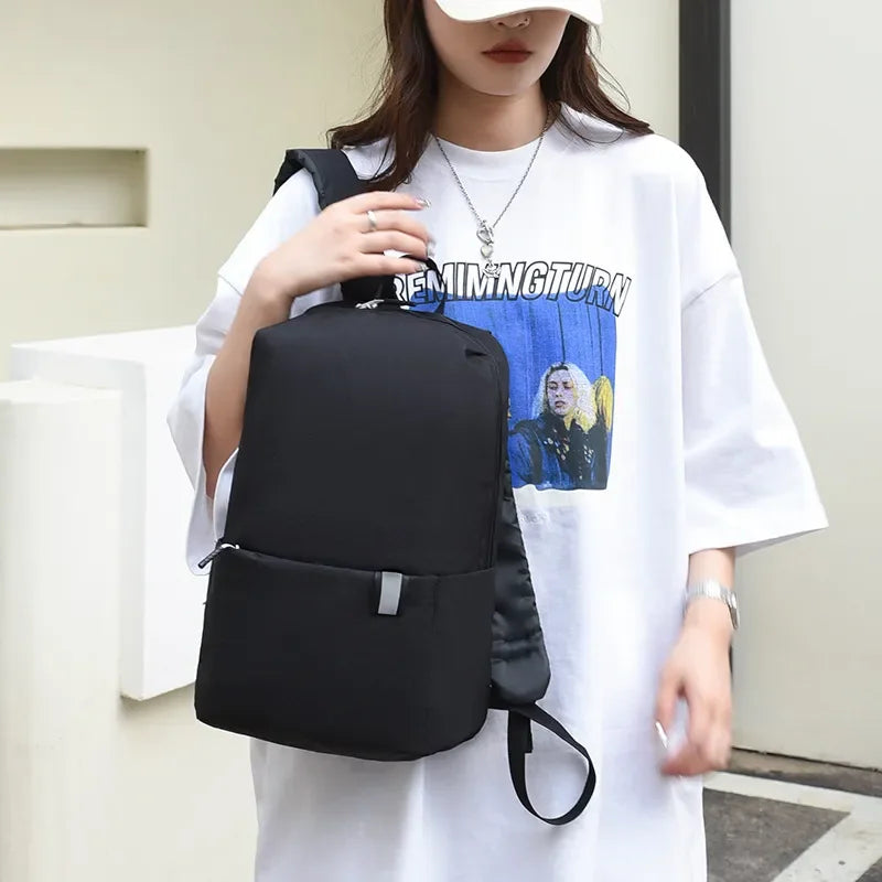 Solid Color Nylon Backpack Bag - tif-shop24.de