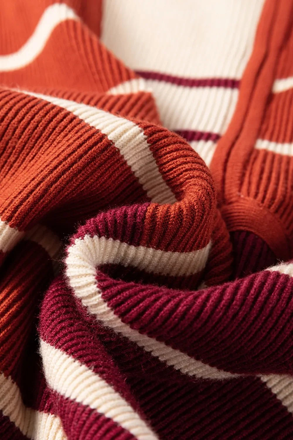 Striped Quarter Zip Cap Sleeve Sweater Dress - tif-shop24.de