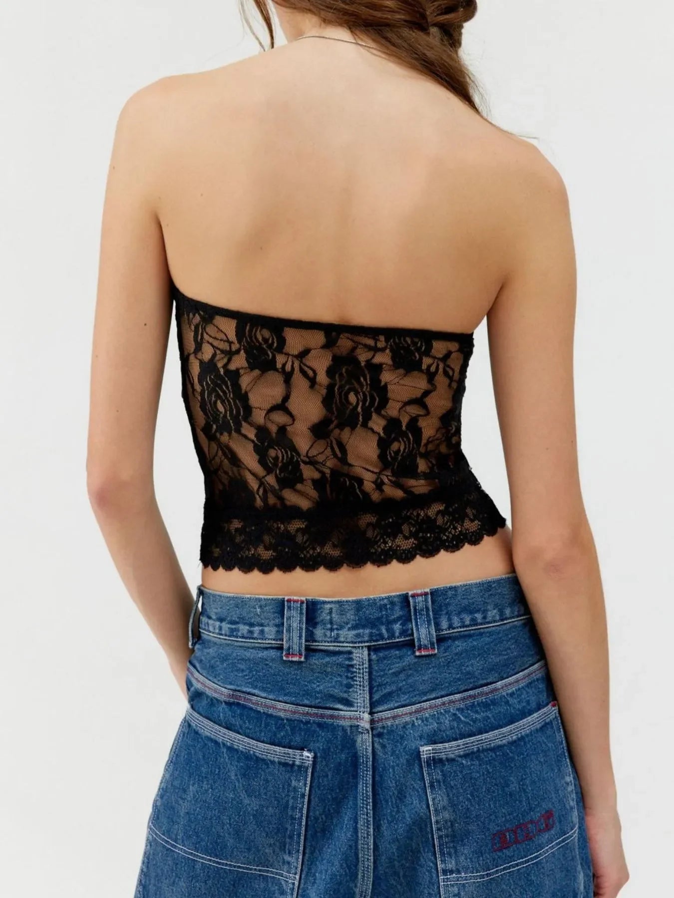 Lace Strapless Tube Top - tif-shop24.de