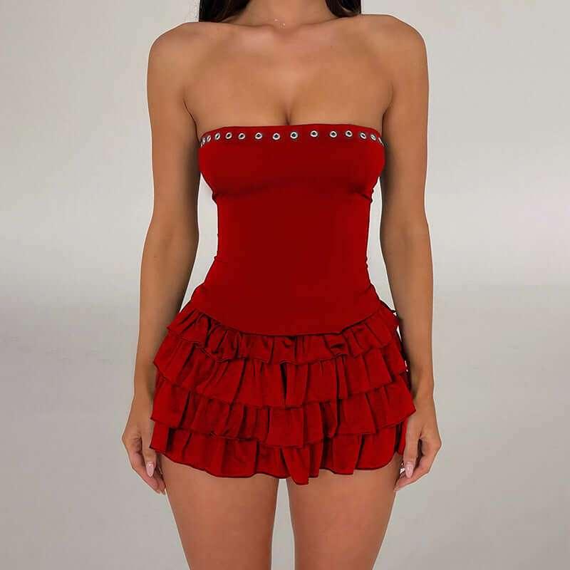 Strapless sexy backless slim fit cake dress for women - tif-shop24.de