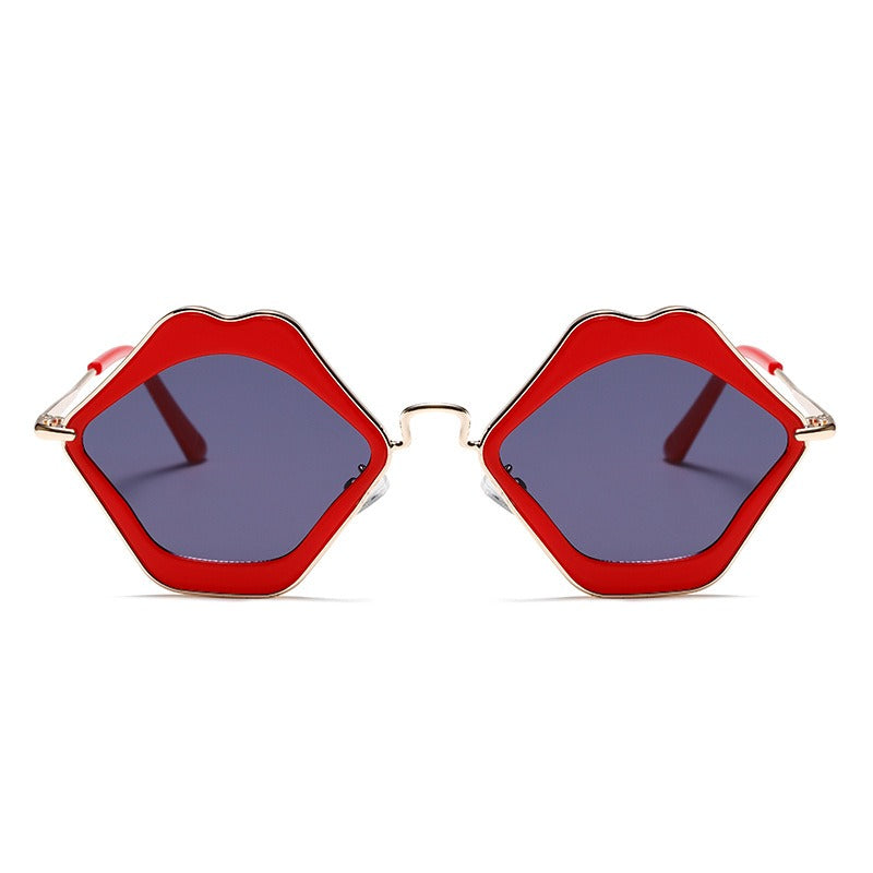 Lip metal sexy sunglasses with UV protection