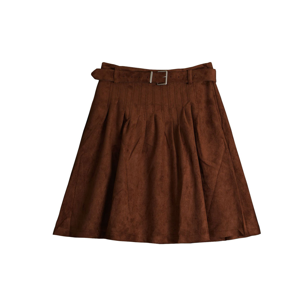 Vintage high waisted A-line pleated skirt
