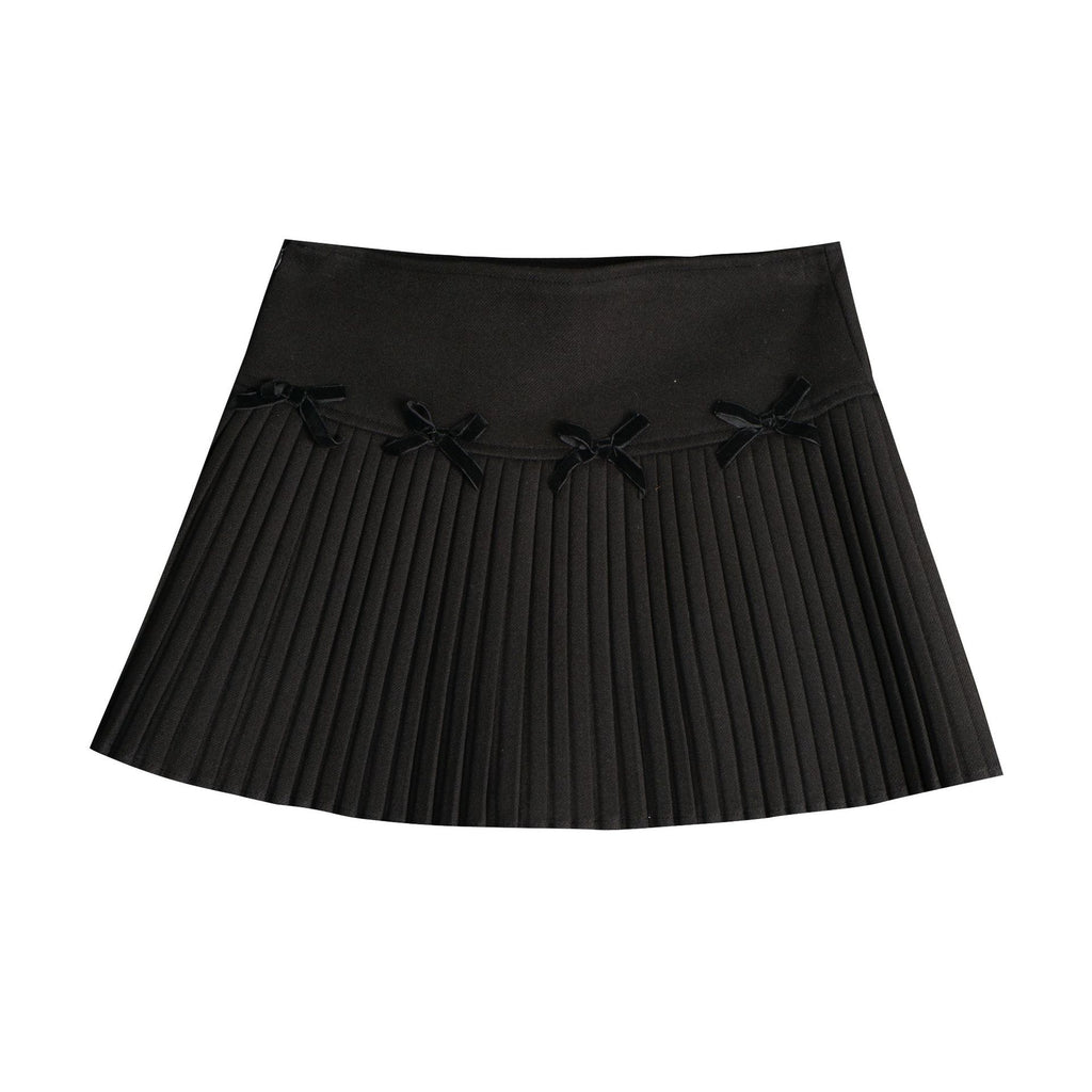 Sweet high waisted A-line short pleated skirt