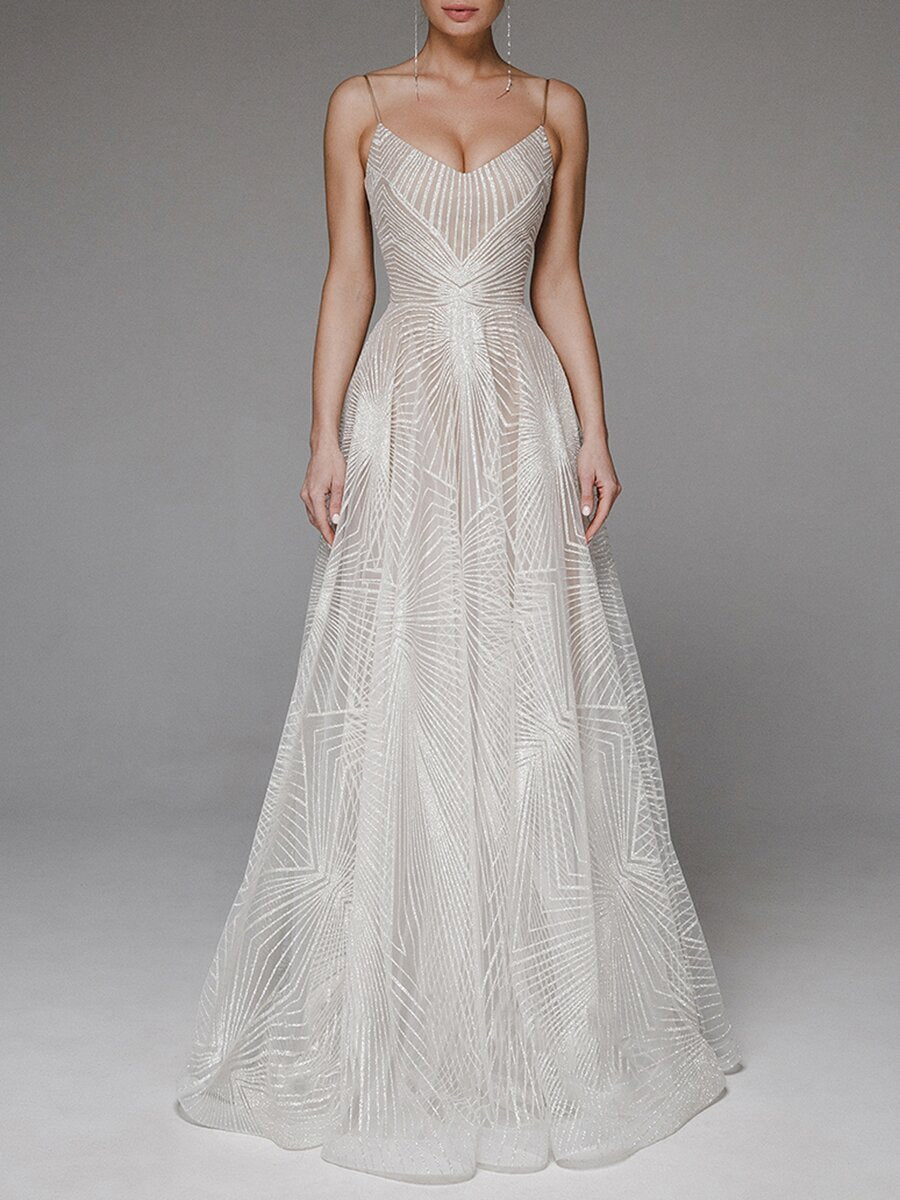 Sexy Strapless Embroidered Sleeveless Dress Evening Gown