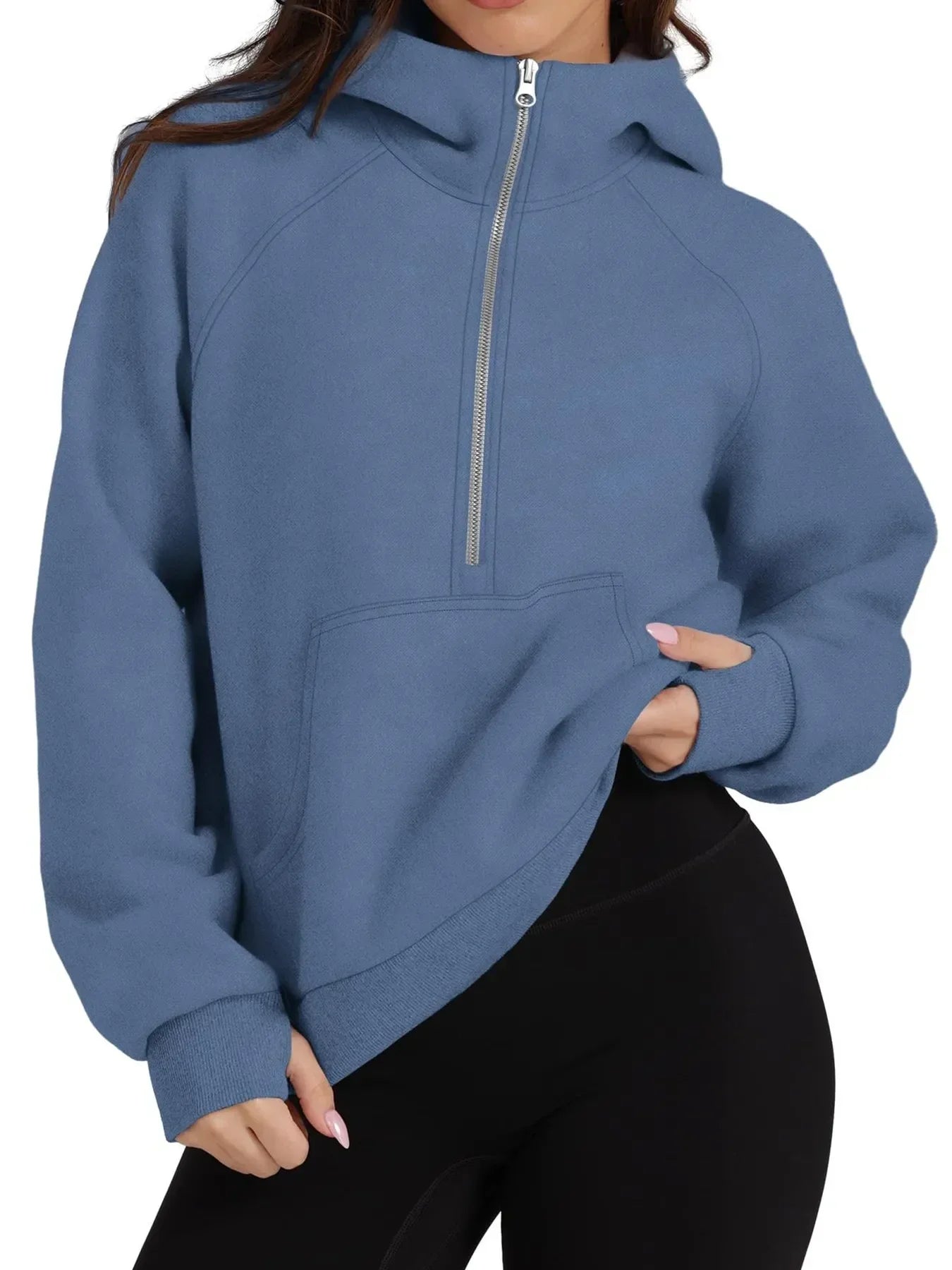 Half-Zip Hoodie with Kangaroo Pocket - tif-shop24.de
