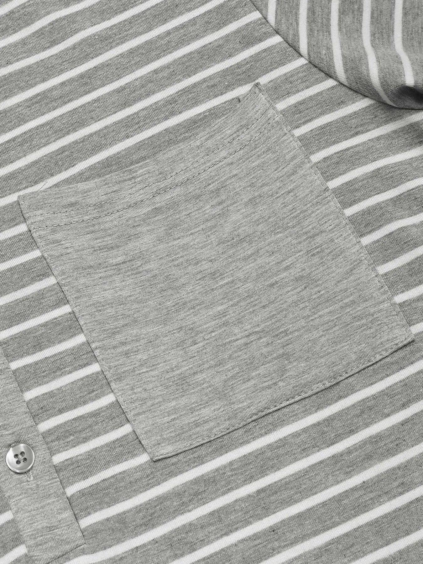 Striped Long Sleeve Lounge Dress - tif-shop24.de