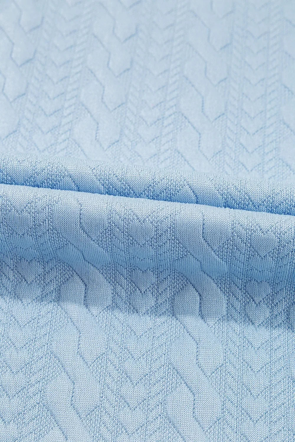 Textured Contrast Edge Top and High Waist Pants Set - tif-shop24.de