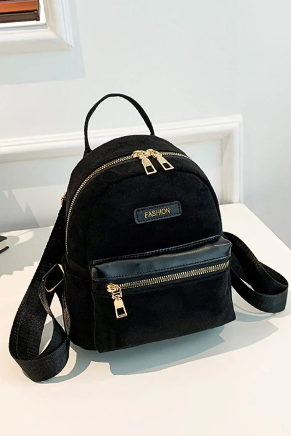 Suede Adjustable Strap Backpack Bag - tif-shop24.de