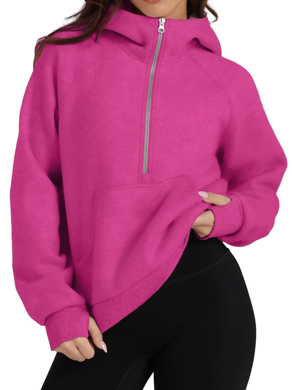Half-Zip Hoodie with Kangaroo Pocket - tif-shop24.de