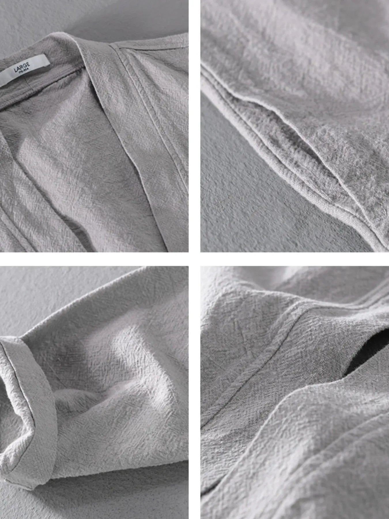 Men's Plus Size Casual Open Front Long Sleeve Top - tif-shop24.de