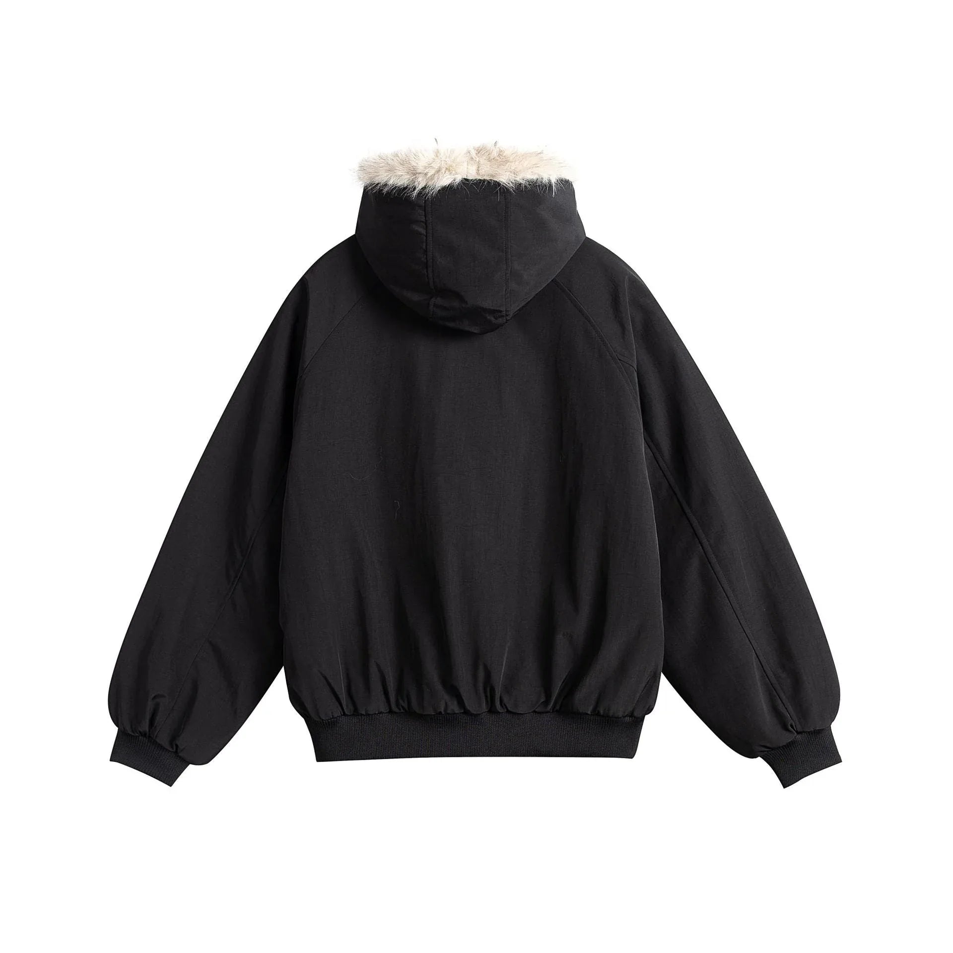 Cleanfit Fleece Hooded Cotton Coat with Zipper Closure and Stand-up Collar for Men and Women - tif-shop24.de