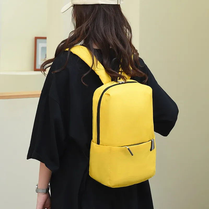 Solid Color Nylon Backpack Bag - tif-shop24.de