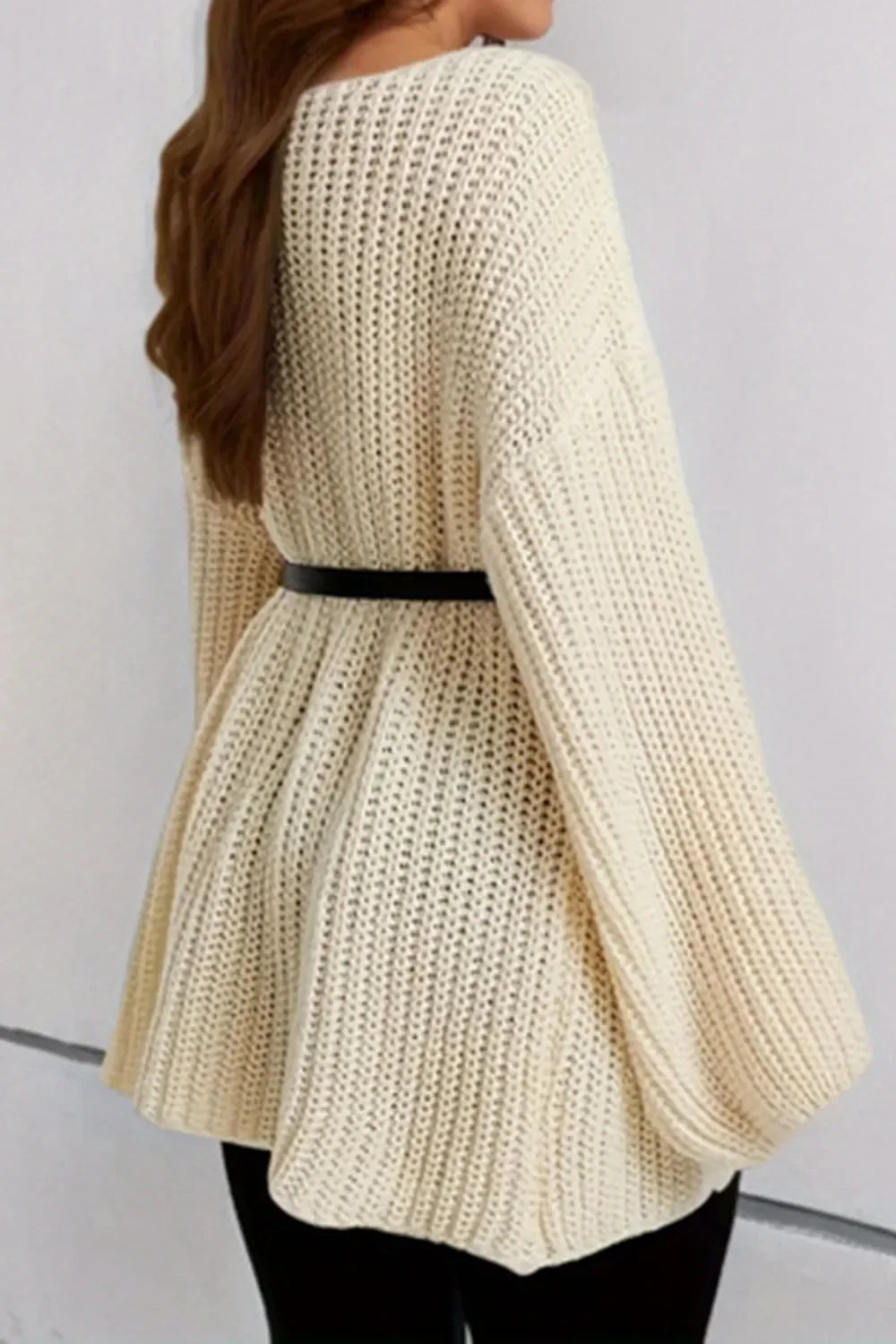 Boat Neck Dropped Shoulder Mini Sweater Dress - tif-shop24.de