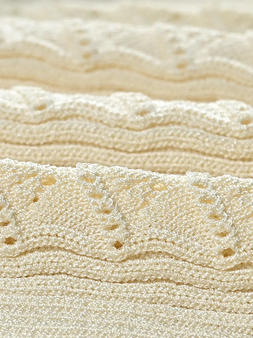 Openwork Round Neck Long Sleeve Sweater Dress - tif-shop24.de