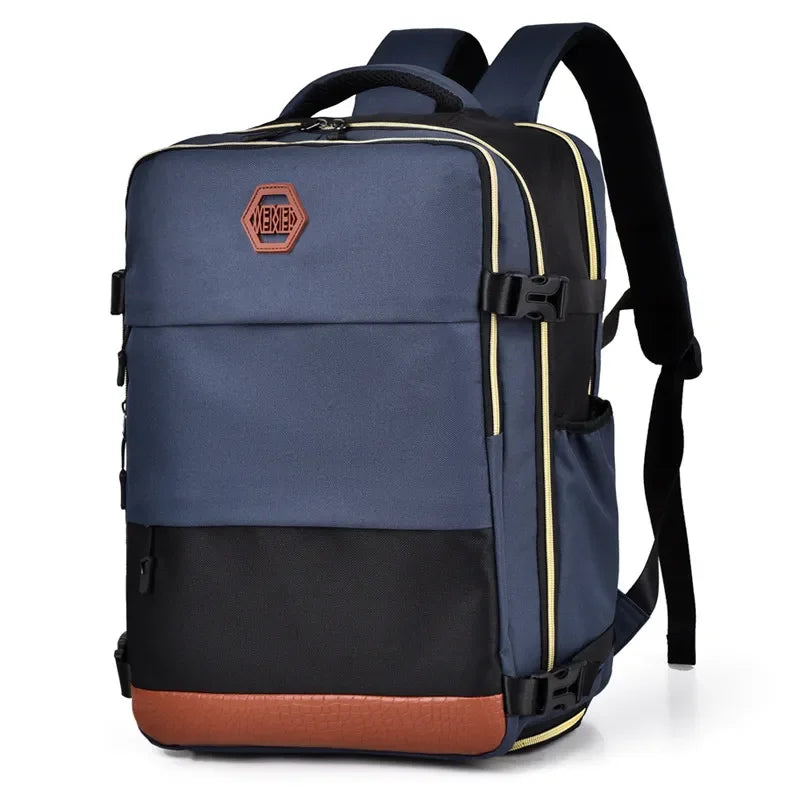 Color Block Multi-Pockets Backpack Bag - tif-shop24.de