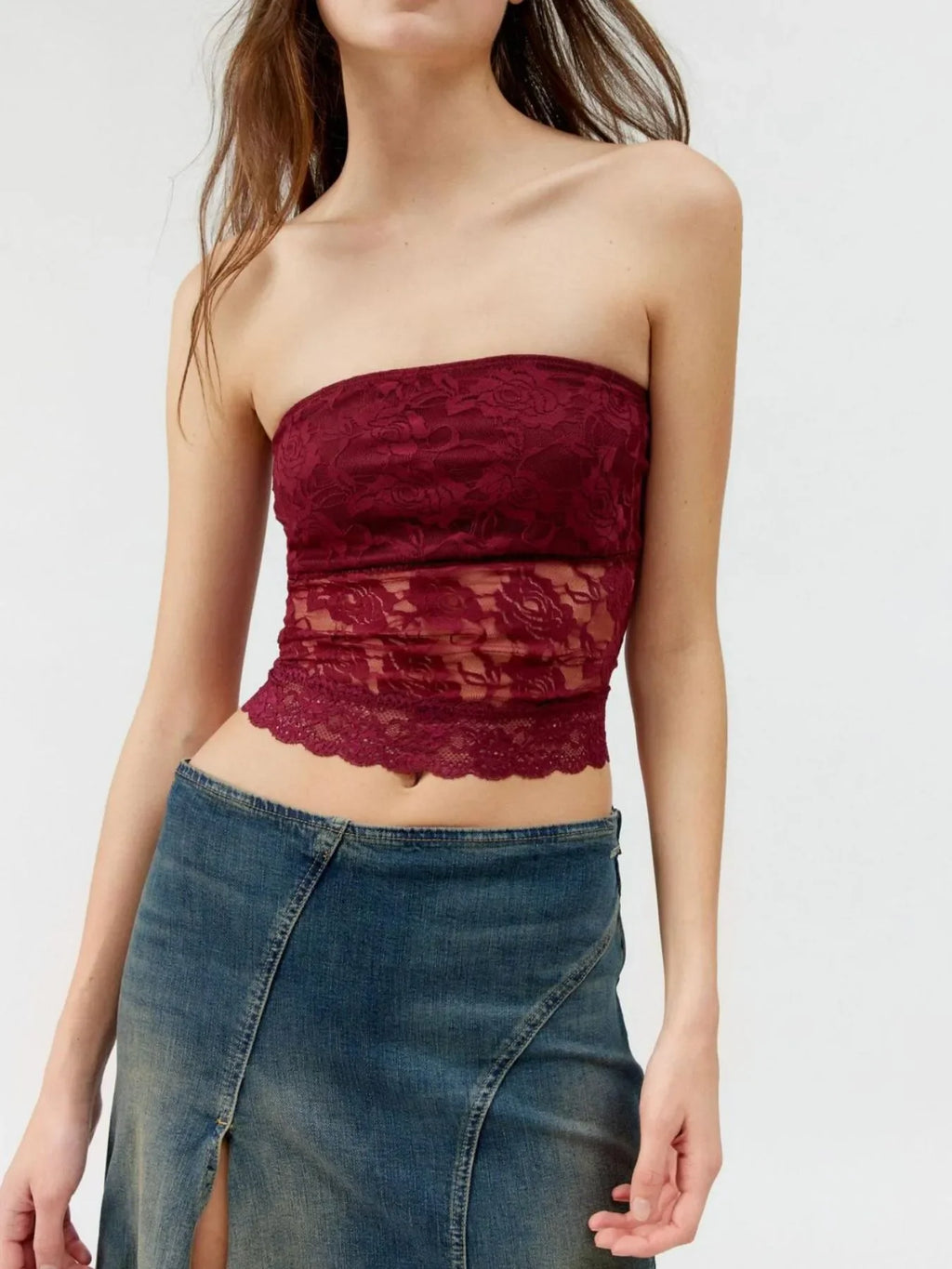 Lace Strapless Tube Top - tif-shop24.de