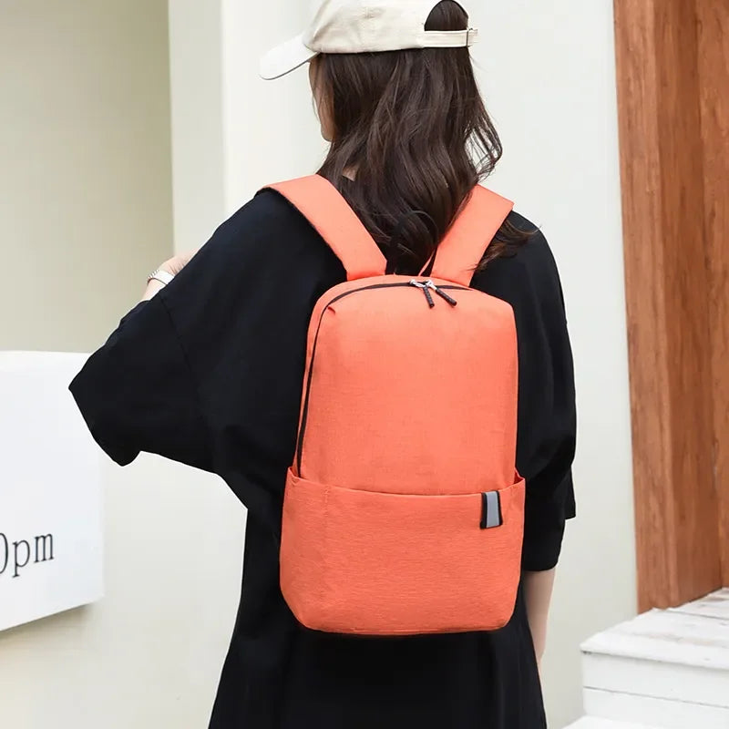 Solid Color Nylon Backpack Bag - tif-shop24.de